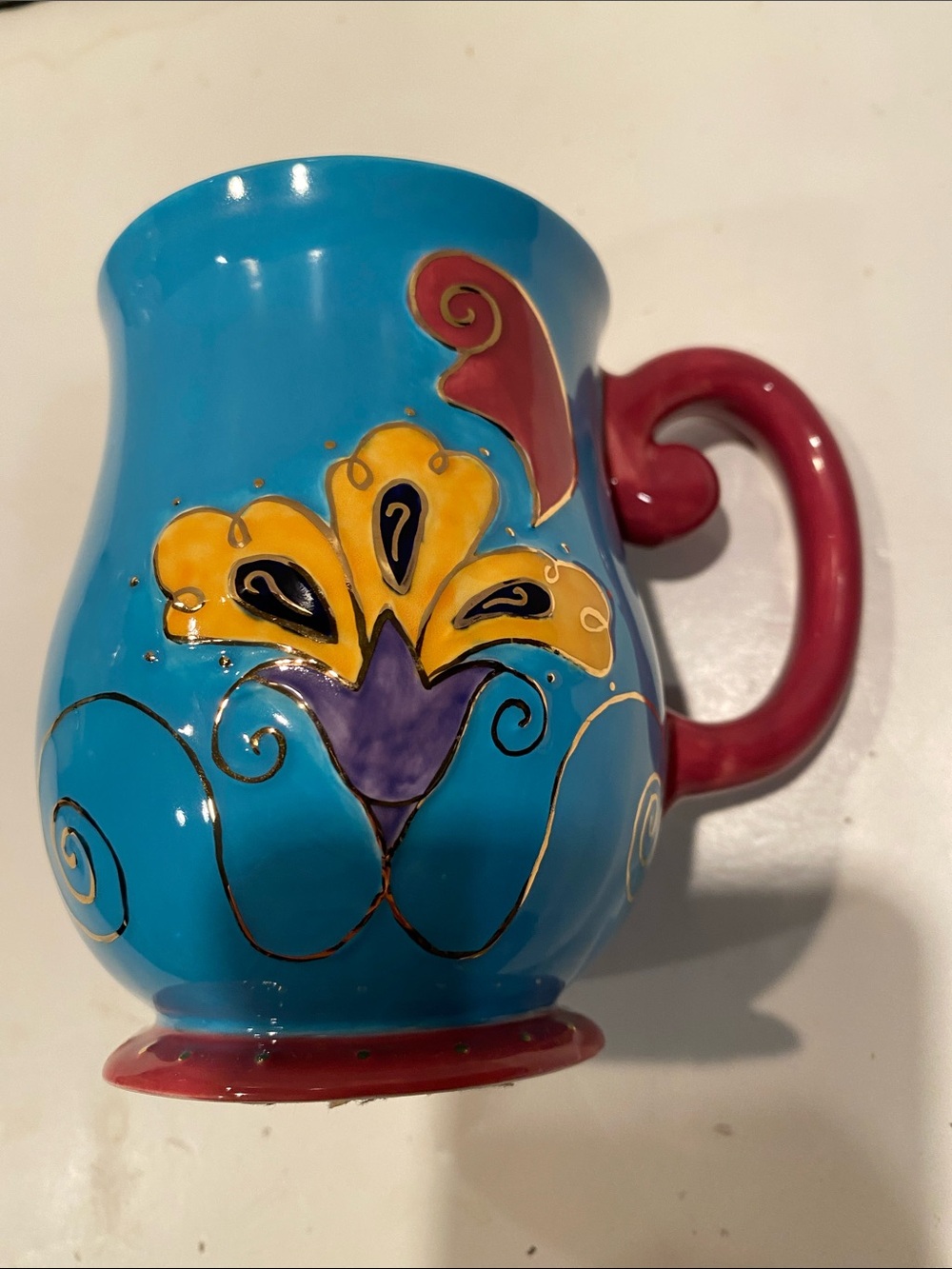 Vintage Bella Casa by Ganz Hand-Painted Mug